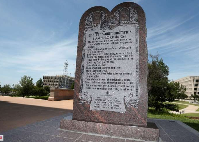 10 commandments removed Oklahoma ten commandments removed