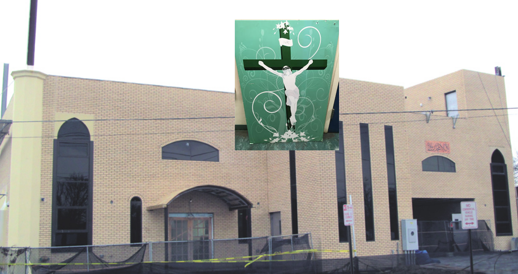 jesus painting-hate-crime-islamic-center-hillside